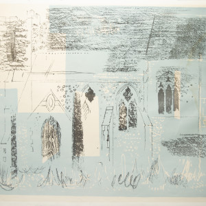 Lewknor, Oxfordshire: Textured Walls, Traceried Windows by John Piper