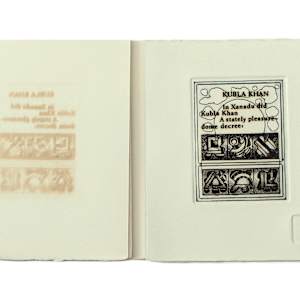 Kubla Khan by Walter Hoyle, Samuel Taylor Coleridge  Image: Page 1 'KUBLA KHAN / In Xanadu did / Kubla Khan / A stately pleasure-dome decree:'