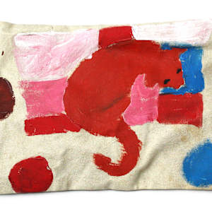 Painted Cushion by Mary Goodchild