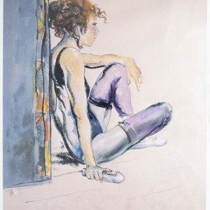 Dancer in Purple Leggings by Donald Hamilton Fraser
