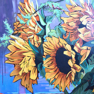 Sunflowers and Polka Dots by Jennifer L Mohr 