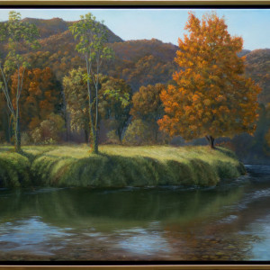 Autumn River, Johnson Vermont by Thomas Waters 