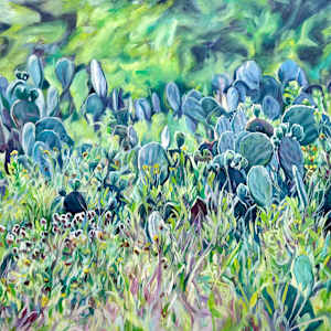 Island Cactus (Unfinished) by Jessica Monroe Fine Art 