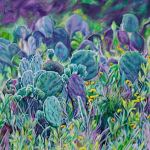 Island Cactus (Unfinished) by Jessica Monroe Fine Art 