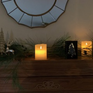 fir tree light box  ~ 5"  (FT04) by Angela Ridgway 
