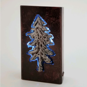 fir tree light box  ~ 5"  (FT04) by Angela Ridgway 