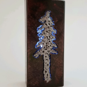 fir tree light box  ~7"  (FT08) by Angela Ridgway 