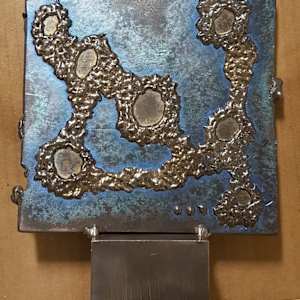 bubbles in blue  [2018] by Angela Ridgway 