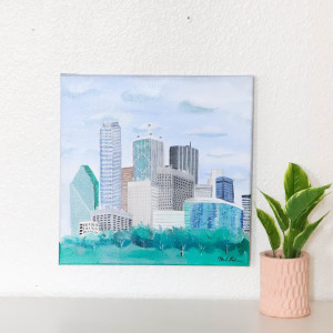 Skyline (Green & Blue) by Mari Pohlman 