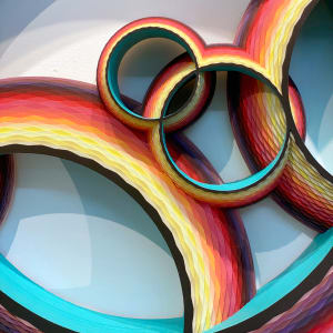 Wide Ring Interlocken by Christine Romanell 