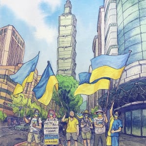 36 views to Taipei 101. Taiwan Stands With Ukraine by Evgeny Bondarenko 