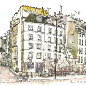 Rue Saint-Julien Pauvre by Evgeny Bondarenko