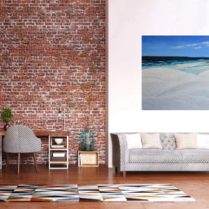 Drifting Sands by Dianne Lofts-Taylor  Image: Red brick and white wall living room
