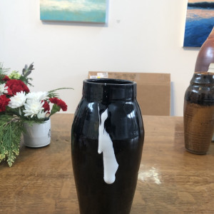 Black and white vase by Stephen Procter