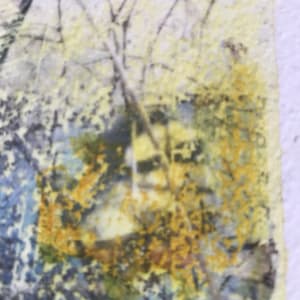 Flooded Brook Study Blue and Gold by C. Clinton 