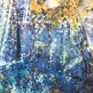 Flooded Brook Study Blue and Gold by C. Clinton 