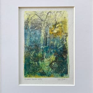 Flooded Brook Study Blue and Gold by C. Clinton 