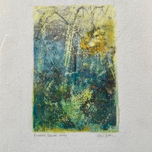 Flooded Brook Study Blue and Gold by C. Clinton 