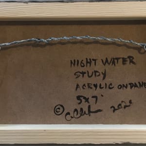 Night Water Study, 5x7 by C. Clinton 