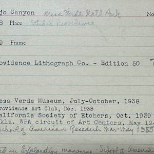 Navajo Canyon (Mesa Verde National Park ) by Eugene Kingman  Image: Card File