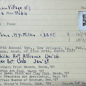 Mexican Village by Eugene Kingman  Image: Card File