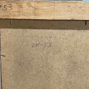 Weather Coming by Eugene Kingman  Image: Back of painting