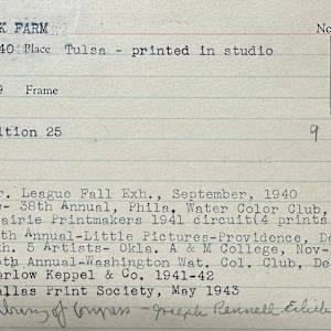 Ozark Farm by Eugene Kingman  Image: Card File