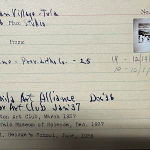 Mexican Village (Tula) by Eugene Kingman  Image: Card File