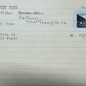 Jaffrey Farm (New Hampshire) by Eugene Kingman  Image: Card File