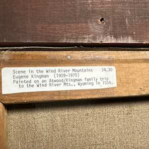 Wind River Moutains by Eugene Kingman  Image: Back of Painting