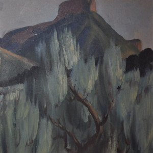 Butte Amidst Sagebrush  c. 1959 by Eugene Kingman 