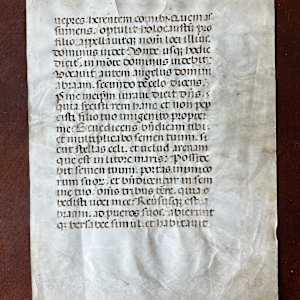 "Prophetia" Exodus Manuscript  Image: Recto:  Genesis 22: 13b-19a, from the third reading for the Easter Vigil