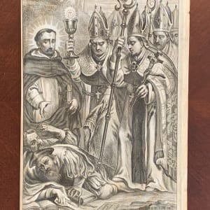 Arnaldus Abt van Cisteaux, met elf andere abten vande selue Orden, ende de H. Dominicus ... Albigensen ten onder. by Adriaen Melaer