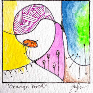 Orange Bird by Evelyn Dufner