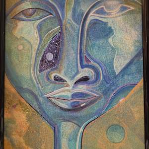 Untitled (Blue Face) by David J Lawrence