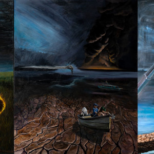 Positive Disintegration, triptych by Trent Thigpen