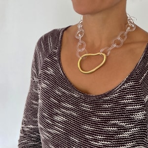 Brass Bean Necklace by Jane D'Arensbourg 