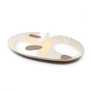 Pale Yellow Ribbons Platter by Linda Hsiao 