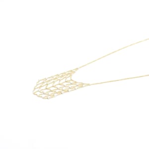 Gold Lil Net Necklace by Hannah Keefe 