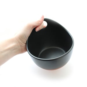 Black Handheld Soup Bowl by Paul Eshelman 