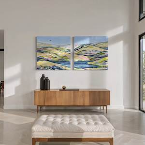 Hills and Valleys #1 - Diptych by Nicki Adani 