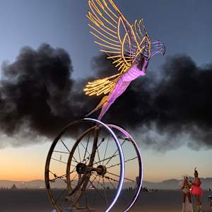 Taking Flight - Burning Man by Nicki Adani 
