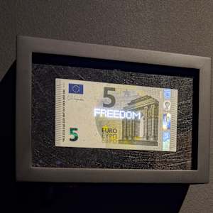 Planetary Values- 5 Euro Bill - Freedom by Jorge Luis Vaca Forero