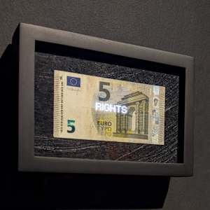 Planetary Values- 5 Euro Bill - Rights by Jorge Luis Vaca Forero