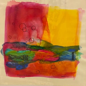 Abstract Landscape 4 - mono print by Meg (Marguerite) Bernet