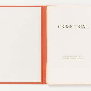 Crime Trial by Robert Ernst Marx 