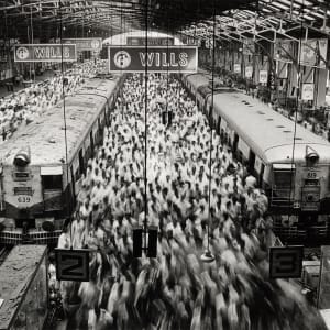 Church Gate Station, Western Railroad Line, Bombay, India by Sebastião Salgado