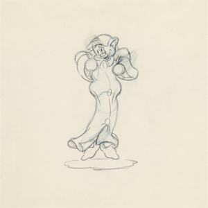 Snow White and the Seven Dwarfs "Silly Song" Rough Drawings (set of 9) by Disney 