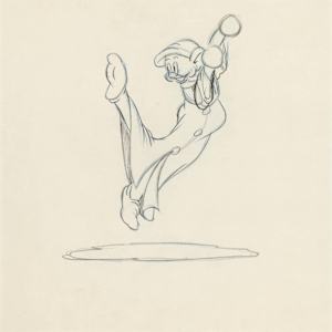 Snow White and the Seven Dwarfs "Silly Song" Rough Drawings (set of 9) by Disney 