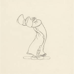 Snow White and the Seven Dwarfs "Silly Song" Rough Drawings (set of 9) by Disney 